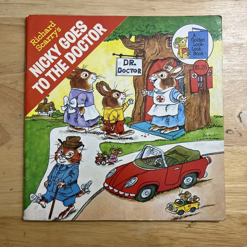Nicky Goes to the Doctor Golden Look Look Book Paperback 1978 By Richard Scarry